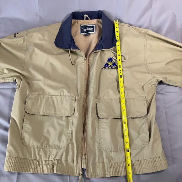 VTG Access Hollywood 1996 Size Medium Jacket Launch Team Beige Logo 90s Top Gear - Picture 7 of 16
